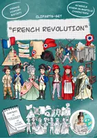 Vista previa - Hojas de trabajo - Cliparts Gráficos "French Revolution" / "Revolución Francesa" - Portada