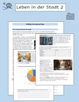 Vista previa - Hojas de trabajo - Leben in der Stadt 2 Merkblätter inkl. Arbeitsaufgaben - Portada