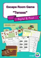 Vista previa - Juegos / Gamificación - Escape Room Game "Tenses" Digital & Print - Portada