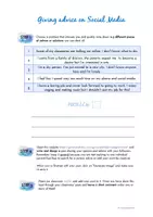 Vista previa - Hojas de trabajo - Giving Advice on Social Media - Writing - página 1