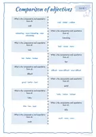 Vista previa - Hojas de trabajo - TANDEM exercises: Comparison of adjectives (2 versions: partner and individual practice) - página 1
