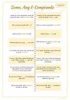 Vista previa - Hojas de trabajo - TANDEM exercises: Some or Any? (2 versions: partner and individual practice) - página 2