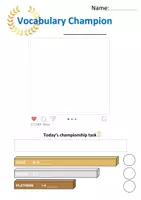 Vista previa - Hojas de trabajo - Vocabulary Champion: Template + ready vocabulary check-up (personality traits; adjectives) - página 3