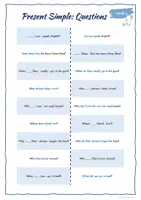 Vista previa - Hojas de trabajo - TANDEM exercises: Present Simple (2 versions: partner and individual practice) - página 3