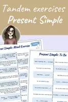 Vista previa - Hojas de trabajo - TANDEM exercises: Present Simple (2 versions: partner and individual practice) - Portada