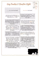 Vista previa - Unidades / Secuencias / Situaciones de Aprendizaje - Bonfire Night: Tandem worksheet, Reading, Writing (Social Media), Vocabulary & Word Search - página 1