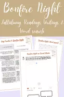 Vista previa - Unidades / Secuencias / Situaciones de Aprendizaje - Bonfire Night: Tandem worksheet, Reading, Writing (Social Media), Vocabulary & Word Search - Portada
