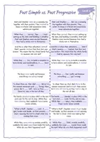 Vista previa - Juegos / Gamificación - TANDEM exercises: Past Simple vs. Past Progressive (2 versions: partner and individual practice) - página 2