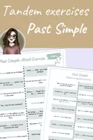 Vista previa - Juegos / Gamificación - TANDEM exercises: Past Simple (2 versions: partner and individual practice) - Portada