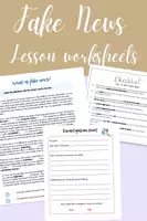 Vista previa - Unidades / Secuencias / Situaciones de Aprendizaje - Fake News - Full Lesson Bundle (incl. Pair Activity) - Portada