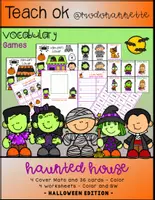 Vista previa - Hojas de trabajo - HOLIDAYS FUN Halloween Vocab Haunted House Game FS - Portada