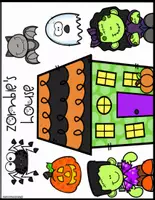 Vista previa - Hojas de trabajo - HOLIDAYS FUN Halloween Vocab Haunted House Game FS - página 3