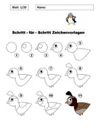 Vorschau - Spiele - 30 beschreibbare PDF-Zeichenvorlagen Schritt für Schritt - Seite 1