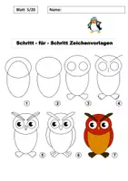 Vorschau - Spiele - 30 beschreibbare PDF-Zeichenvorlagen Schritt für Schritt - Deckblatt