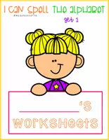 Vista previa - Hojas de trabajo - I CAN SPELL WORKSHEETS The Alphabet SET 1 REPETITION COLOR FS - página 3