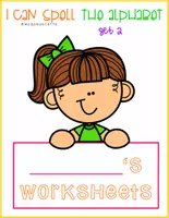 Vista previa - Hojas de trabajo - I CAN SPELL WORKSHEETS The Alphabet SET 2 FIND COLOR FS - página 3