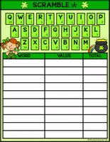 Vista previa - Unidades / Secuencias / Situaciones de Aprendizaje - I CAN PLAY SERIES SCRAMBLE TIME St Patricks Kids FS - página 1