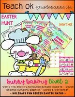 Vista previa - Hojas de trabajo - HOLIDAYS FUN Easter Bunny MATH LEVEL 2 FS - Portada