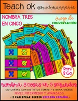 Vista previa - Juegos / Gamificación - I CAN SPEAK Series Nombra 3 en 5 (español) FS - Portada