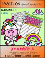 Vista previa - Unidades / Secuencias / Situaciones de Aprendizaje - I CAN PLAY SERIES SCRAMBLE TIME Valentine s Unicorn FS - Portada