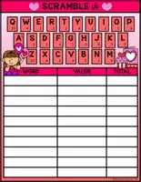 Vista previa - Unidades / Secuencias / Situaciones de Aprendizaje - I CAN PLAY SERIES SCRAMBLE TIME Valentine s Kids Bundle FS - página 1