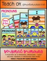 Vista previa - Decoración del aula - How I Teach My Kids Series PERSONAL PRONOUNS Girl POSTERS FS - Portada