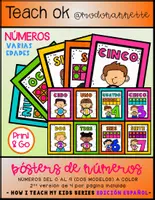 Vista previa - Decoración del aula - How I Teach My Kids Series POSTERS DE NÚMEROS ESPAÑOL con niños FS - Portada