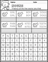 Vista previa - Unidades / Secuencias / Situaciones de Aprendizaje - How I Teach my Kids Series NOUNS WORSHEETS LEVEL 1 FS - página 1