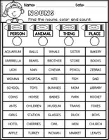 Vista previa - Unidades / Secuencias / Situaciones de Aprendizaje - How I Teach my Kids Series NOUNS WORSHEETS LEVEL 1 FS - página 3