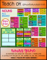 Vista previa - Unidades / Secuencias / Situaciones de Aprendizaje - How I Teach My Kids Series NOUNS A AN SOME GAME FS - Portada