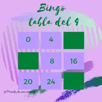 Vista previa - Unidades / Secuencias / Situaciones de Aprendizaje - Bingo Multiplicaciones - Tabla del 4 - página 2