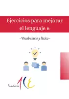 Vista previa - Hojas de trabajo - Ejercicios para mejorar el lenguaje 6 - Portada