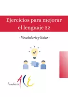 Vista previa - Hojas de trabajo - Ejercicios para mejorar el lenguaje 22 - Portada