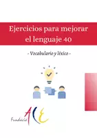 Vista previa - Hojas de trabajo - Ejercicios para mejorar el lenguaje 40 - Portada