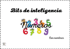 Vista previa - Tarjetas / Manipulativos - Bits de inteligencia: Números (Con nombre) - Portada