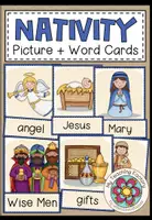 Vista previa - Tarjetas / Manipulativos - NATIVITY - Tarjetas de imágenes y palabras - Portada