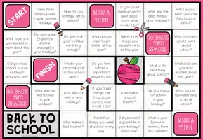 Vista previa - Hojas de trabajo - Back to school - Conversation Board Game - página 1