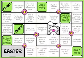 Vista previa - Hojas de trabajo - Easter - Conversation Board Game - página 1