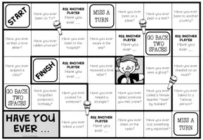 Vista previa - Hojas de trabajo - Have you ever - Conversation Board games - página 2