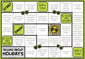Vista previa - Hojas de trabajo - Talking about holidays - Conversation Board game - página 1