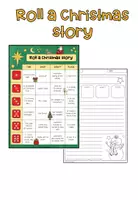 Vista previa - Hojas de trabajo - Roll a Christmas Story (Creative Writing) - página 1