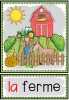 Vista previa - Tarjetas / Manipulativos - À LA FERME - Tarjetas de imágenes y palabras - página 1