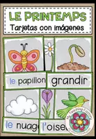 Vista previa - Tarjetas / Manipulativos - LE PRINTEMPS - Tarjetas de imágenes y palabras - Portada