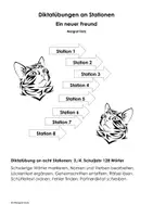 Vorschau - Arbeitsblätter - Mein neuer Freund - Diktatvorbereitung an Stationen - Seite 1