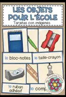 Vista previa - Tarjetas / Manipulativos - LES OBJETS POUR L’ÉCOLE - Tarjetas de imágenes y palabras - Portada