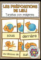 Vista previa - Tarjetas / Manipulativos - LES PRÉPOSITIONS DE LIEU - Tarjetas de imágenes y palabras - Portada