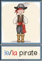 Vista previa - Tarjetas / Manipulativos - LES PIRATES - Tarjetas de imágenes y palabras - página 1