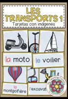 Vista previa - Tarjetas / Manipulativos - LES TRANSPORTS 1 - Tarjetas de imágenes y palabras - Portada