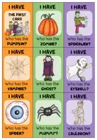 Vista previa - Juegos / Gamificación - HALLOWEEN - I have ... Who has ...? - página 1
