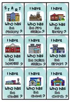 Vista previa - Juegos / Gamificación - IN THE CITY (PLACES IN TOWN) - I have ... Who has ...? - página 1